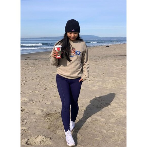 Women's Fleece Lined Leggings Water Resistant Thermal High Waist with Pockets - Picture 8 of 8